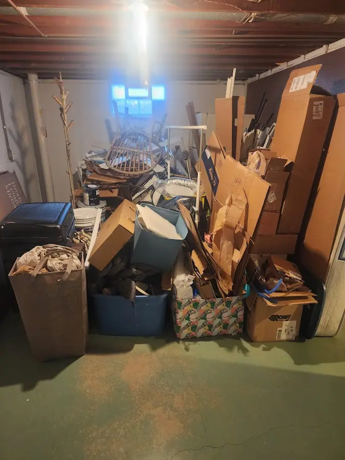 Roll-off dumpster container at job site for 15 Yard Dumpster Rental in Summerville